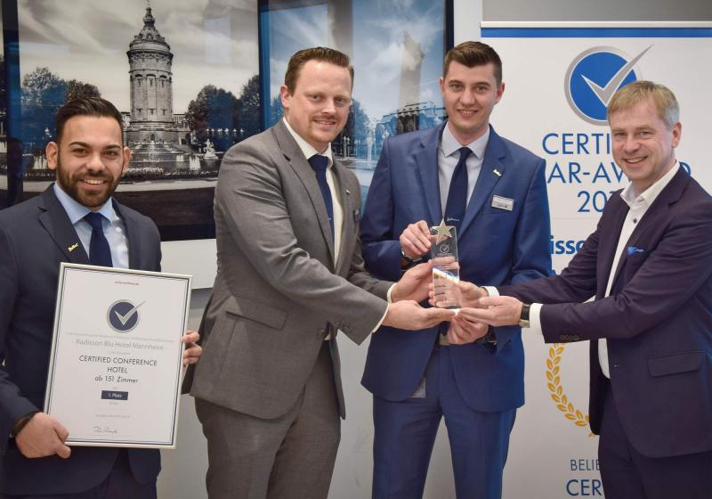 Certified Star Award 2018 für das Radisson Blu Hotel, Mannheim